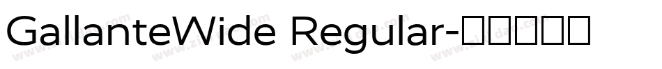GallanteWide Regular字体转换